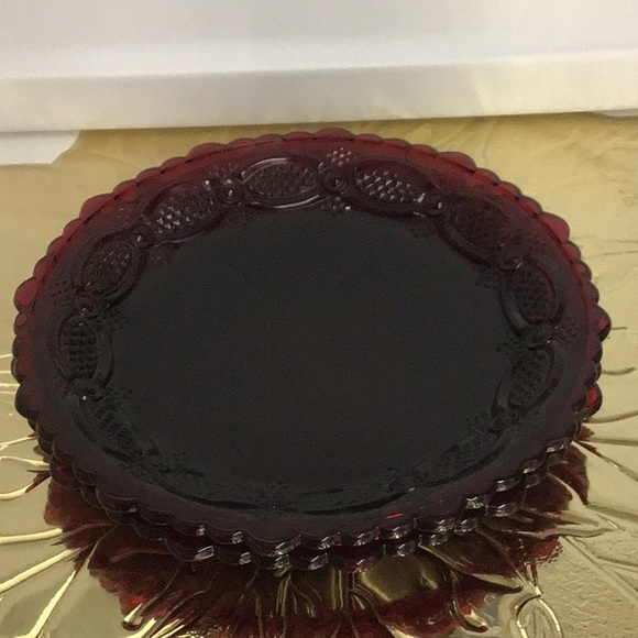 AVON CAPE COD COLLECTION VINTAGE RUBY RED SMALL DISHES. 1970s - Picture 3 of 4